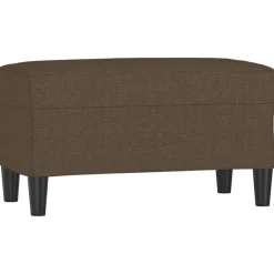 vidaXL Banco de tela marrón 70x35x41 cm Marrón Outlet
