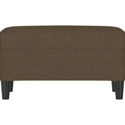 vidaXL Banco de tela marrón 70x35x41 cm Marrón Outlet