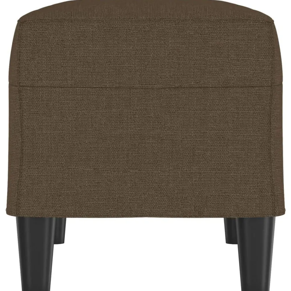 vidaXL Banco de tela marrón 70x35x41 cm Marrón Outlet