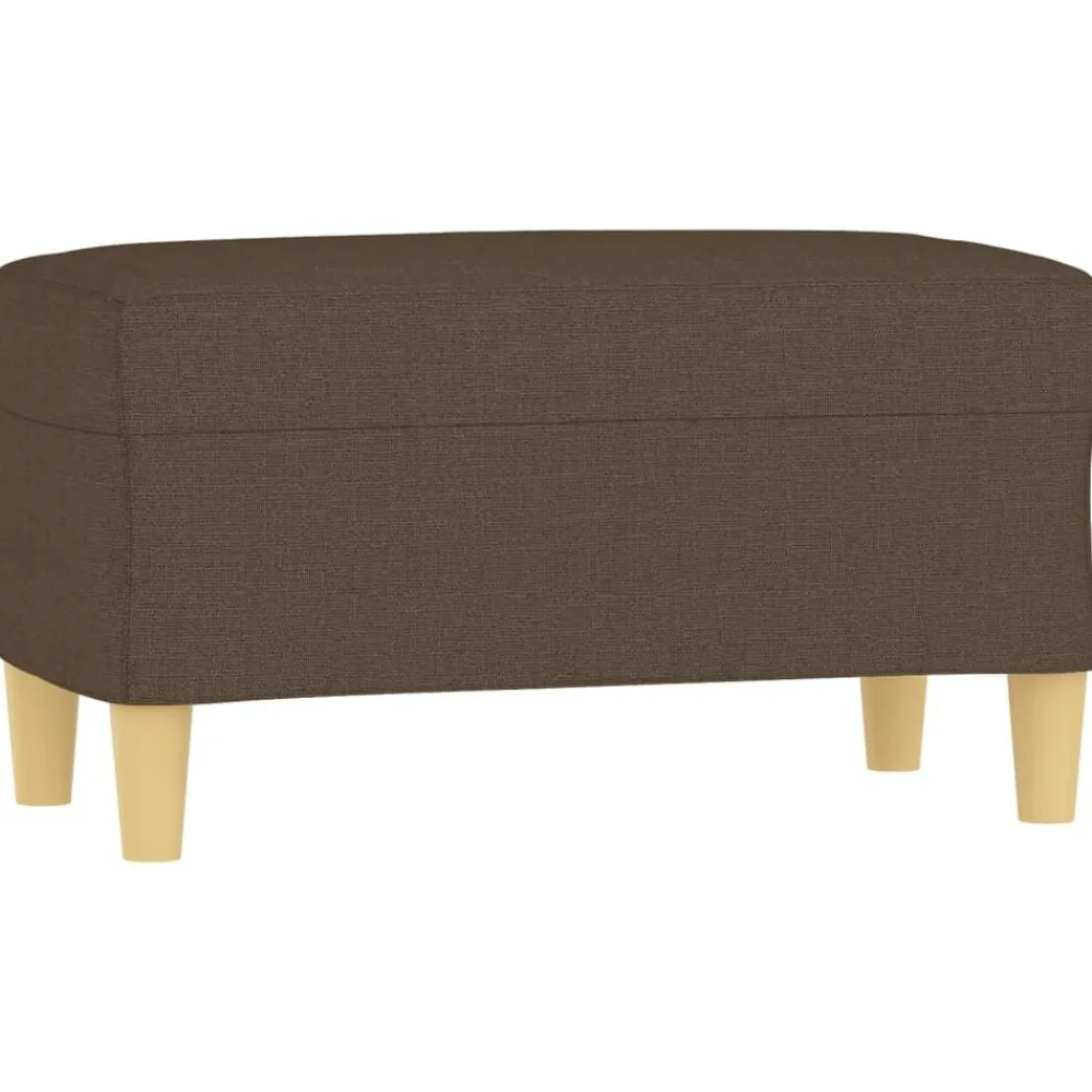 vidaXL Bancos-Banco de tela marrón 70x35x41 cm