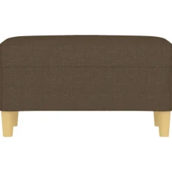 vidaXL Bancos-Banco de tela marrón 70x35x41 cm