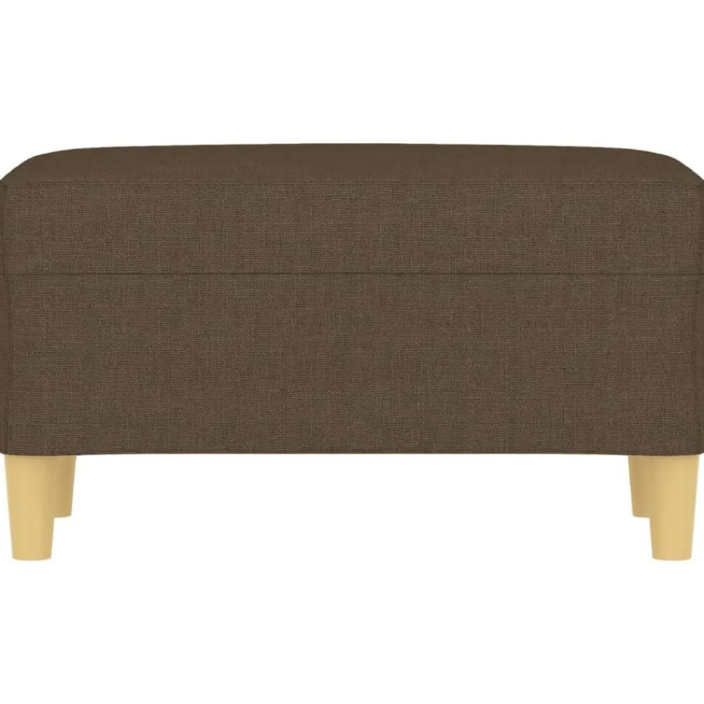 vidaXL Bancos-Banco de tela marrón 70x35x41 cm