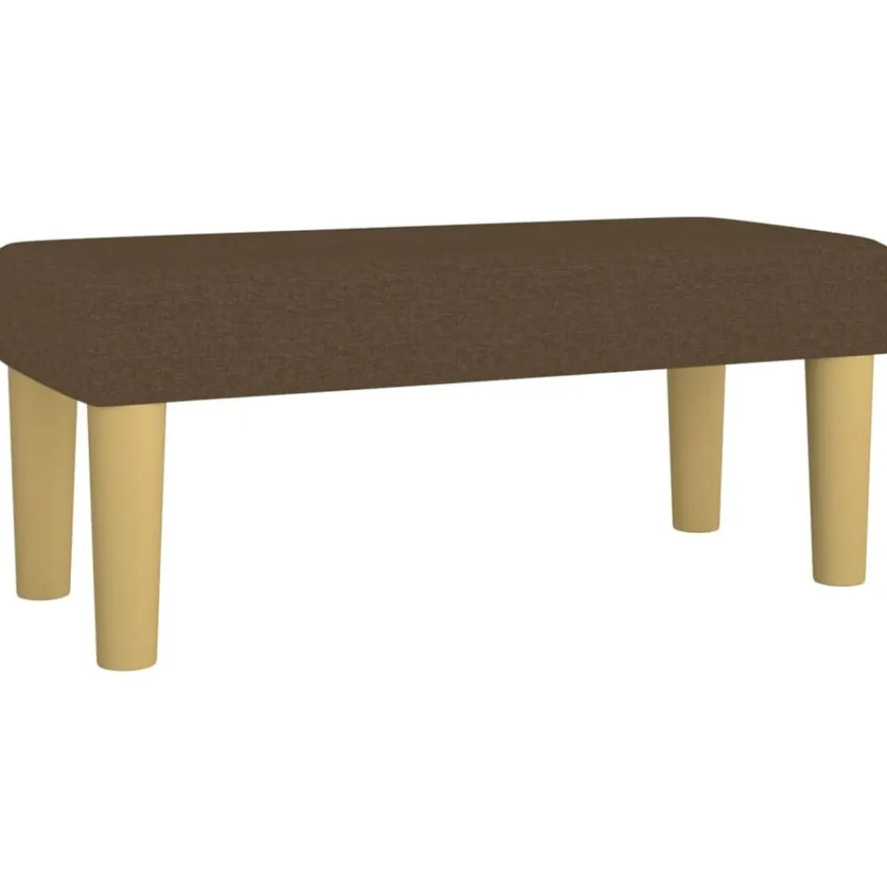 vidaXL Banco de tela marrón 70x30x30 cm Marrón oscuro Clearance