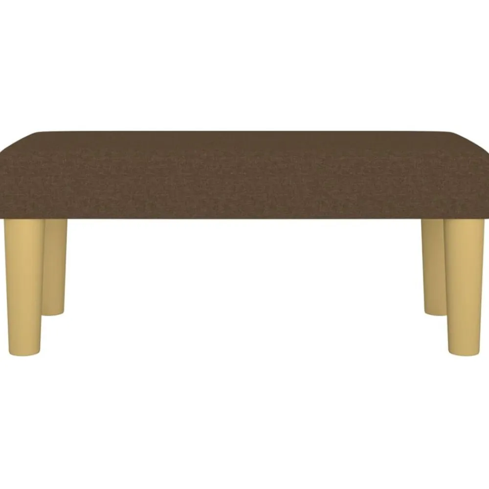 vidaXL Banco de tela marrón 70x30x30 cm Marrón oscuro Clearance