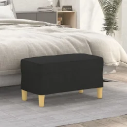 vidaXL Banco de tela 70x35x41 cm Negro Best