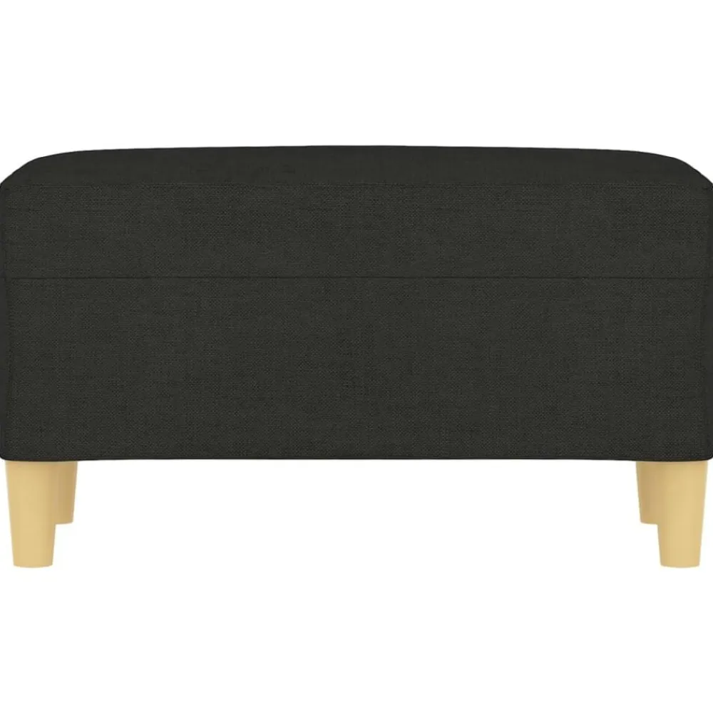vidaXL Banco de tela 70x35x41 cm Negro Best