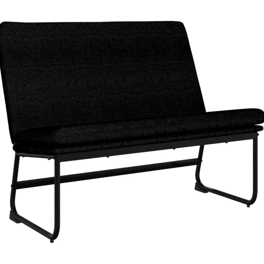 vidaXL Banco de tela 100x75x76 cm Negro