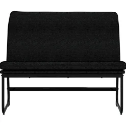 vidaXL Banco de tela 100x75x76 cm Negro
