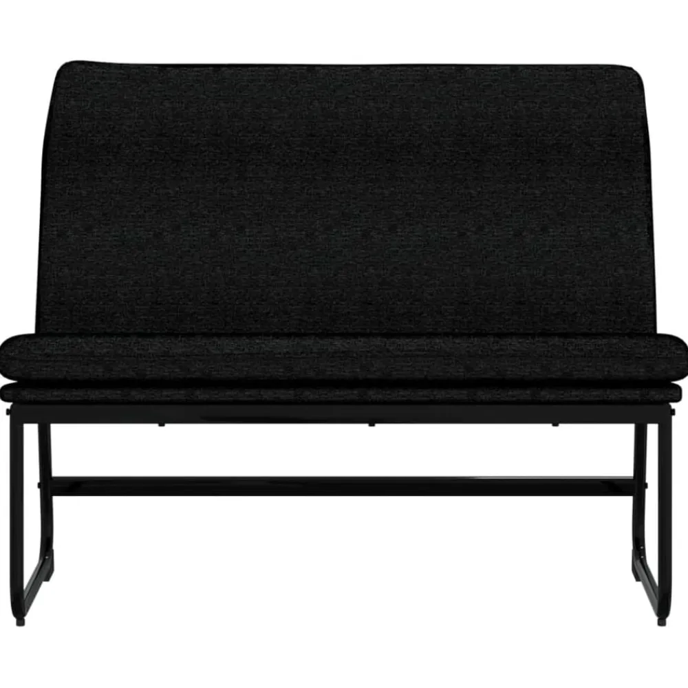 vidaXL Banco de tela 100x75x76 cm Negro