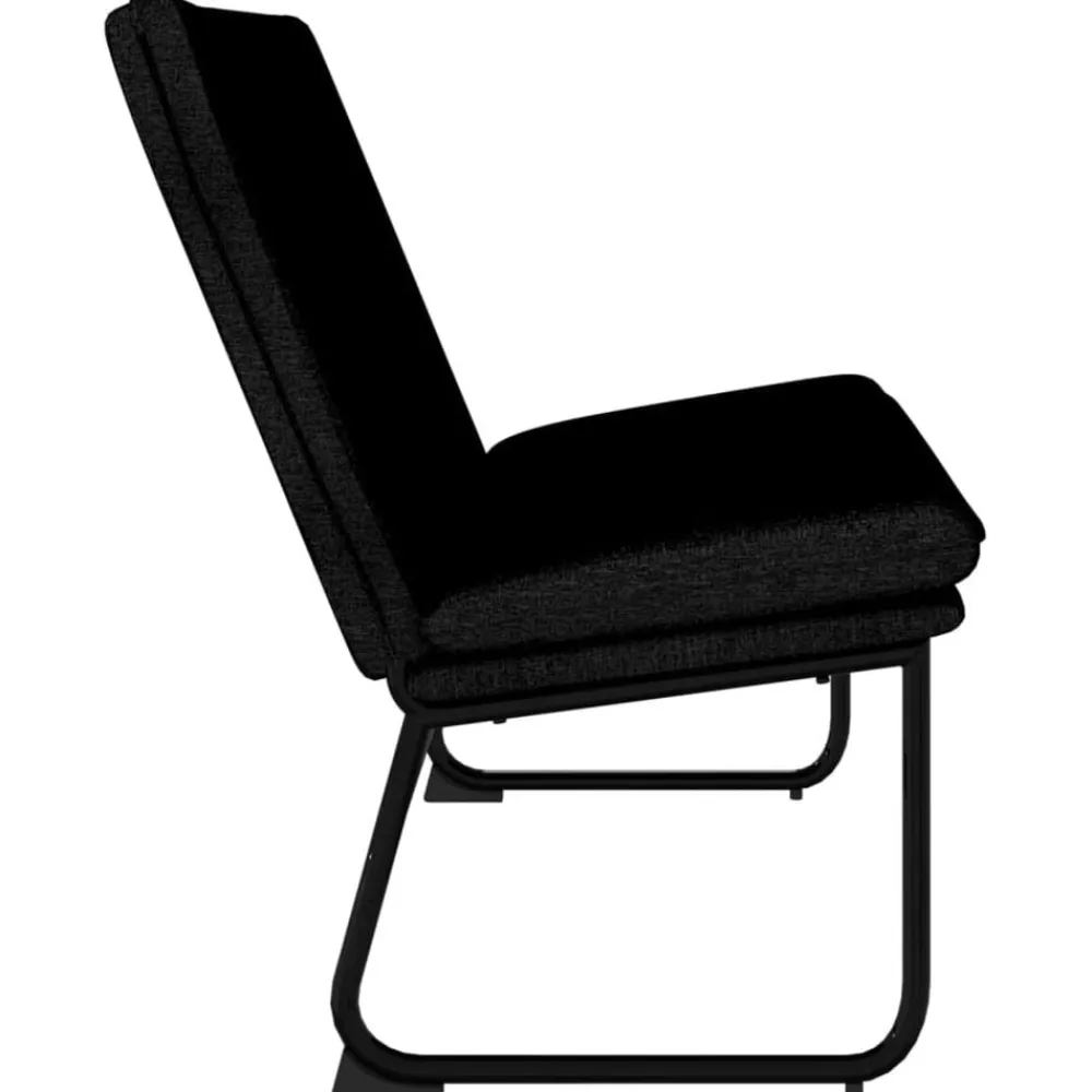 vidaXL Banco de tela 100x75x76 cm Negro