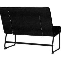 vidaXL Banco de tela 100x75x76 cm Negro