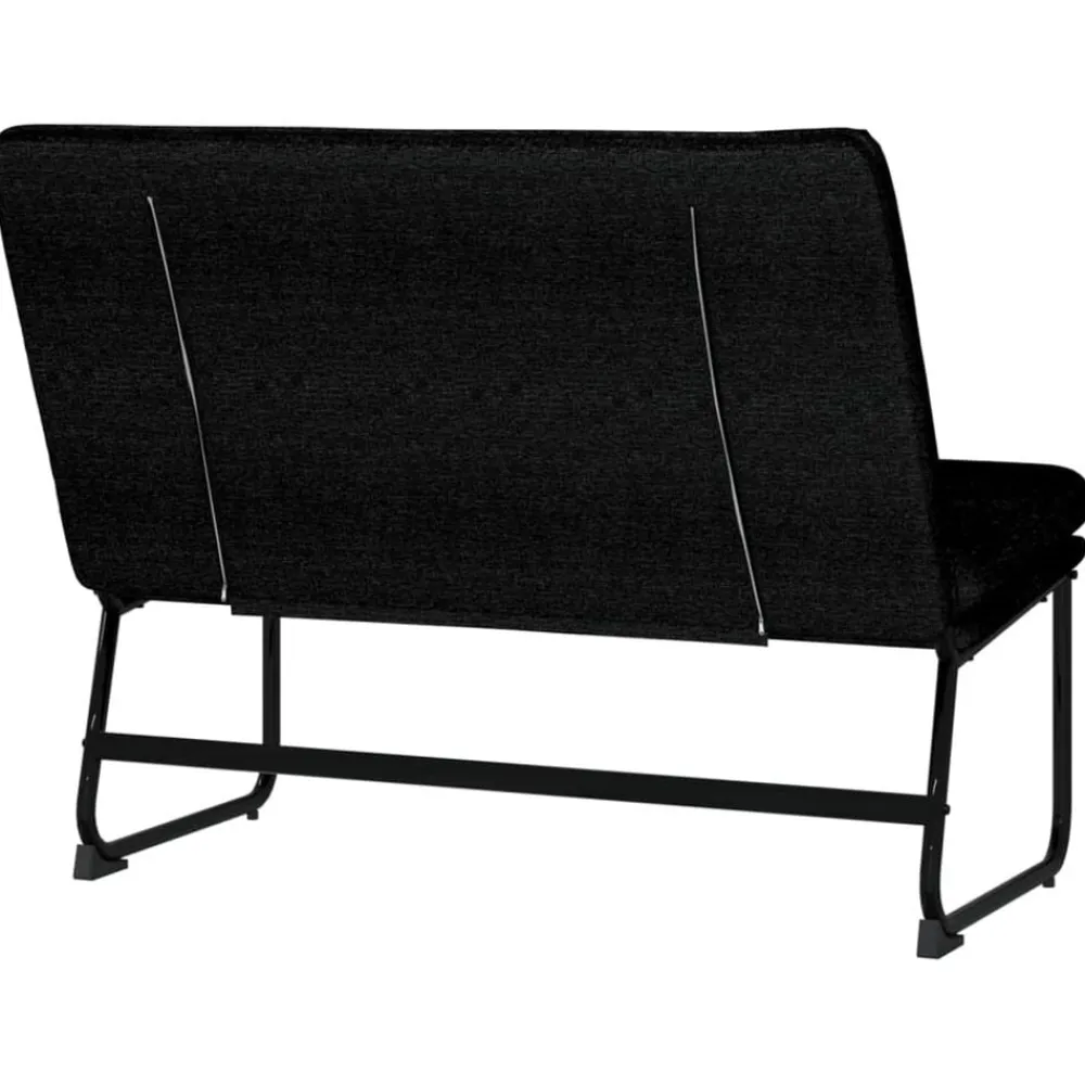 vidaXL Banco de tela 100x75x76 cm Negro