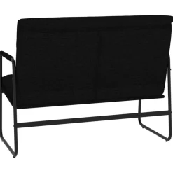 vidaXL Banco de tela 100x64x80 cm Negro Outlet