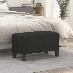 vidaXL Banco de tela 70x35x41 cm Negro Clearance
