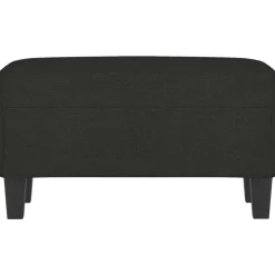 vidaXL Banco de tela 70x35x41 cm Negro Clearance