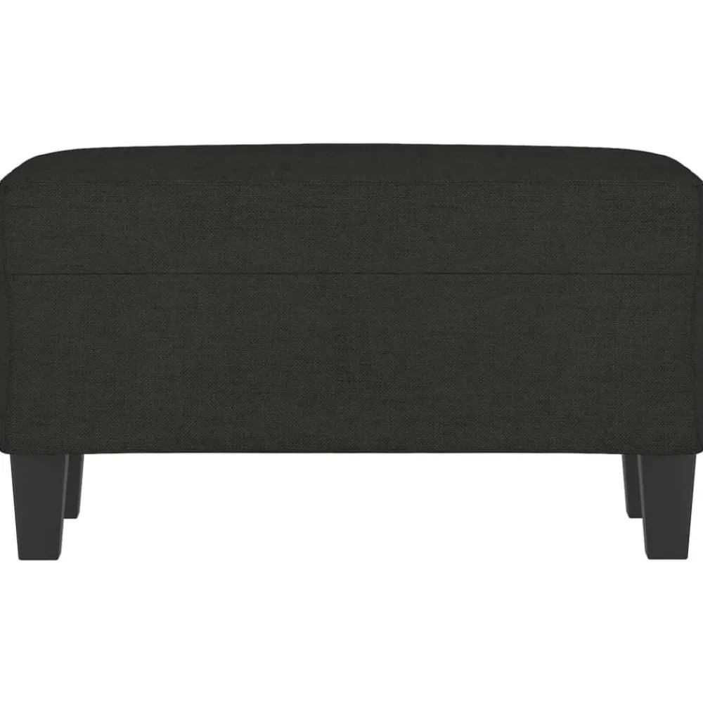 vidaXL Banco de tela 70x35x41 cm Negro Clearance