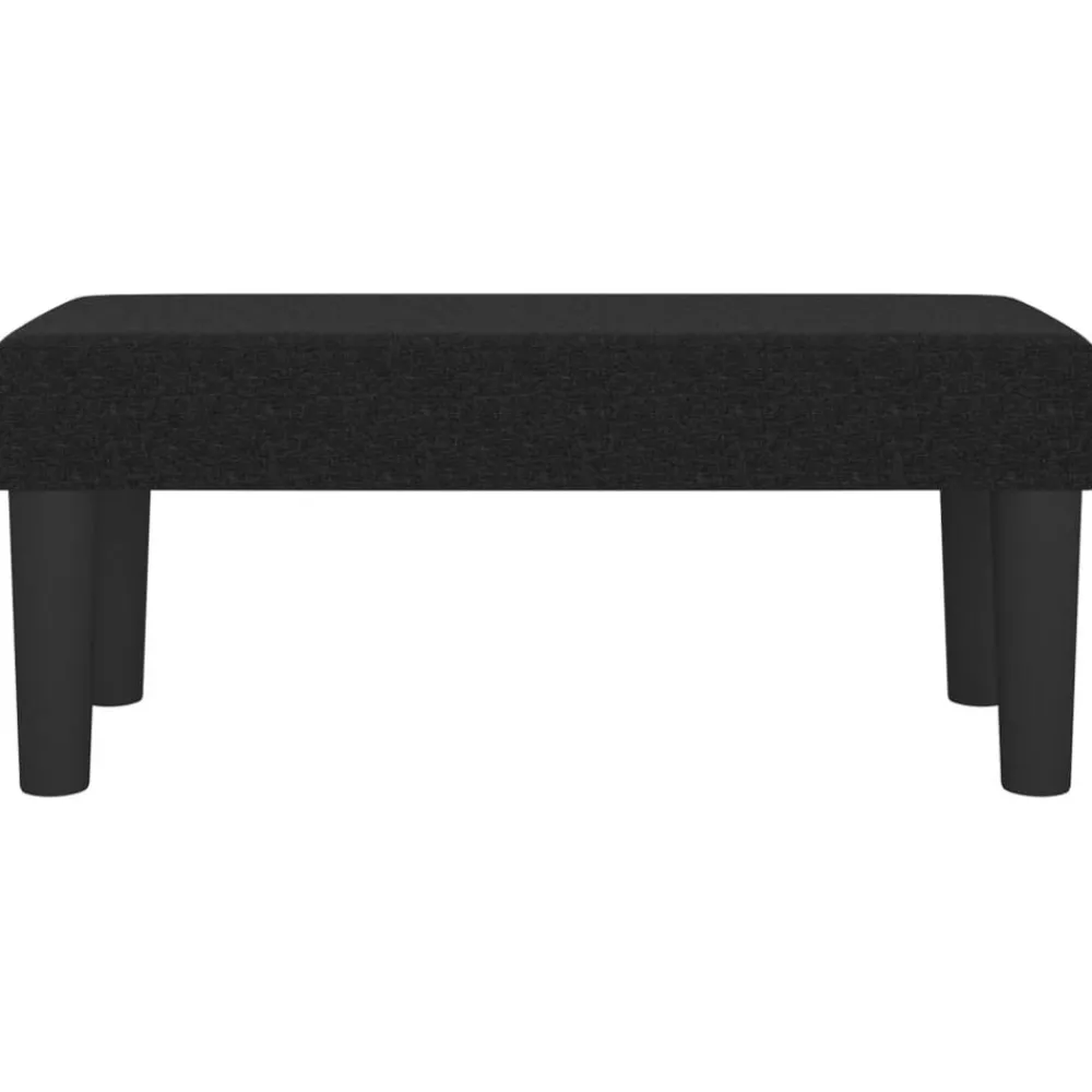 vidaXL Banco de tela 70x30x30 cm Negro Clearance