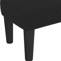vidaXL Banco de tela 70x30x30 cm Negro Clearance