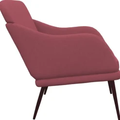 vidaXL Bancos-Banco de tela rojo tinto 110x76x80 cm