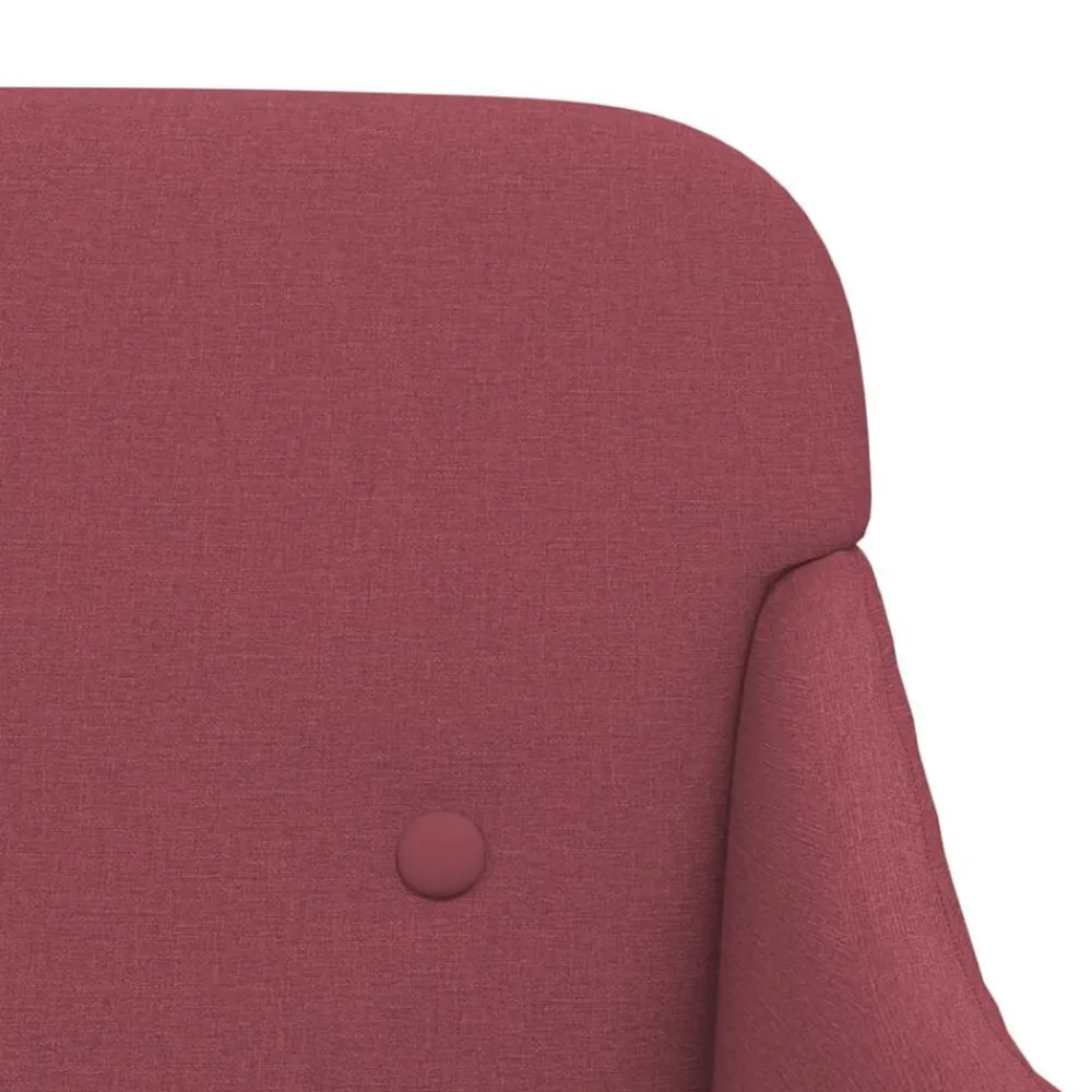 vidaXL Bancos-Banco de tela rojo tinto 110x76x80 cm