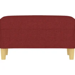 vidaXL Banco de tela 70x35x41 cm Rojo vino tinto Outlet