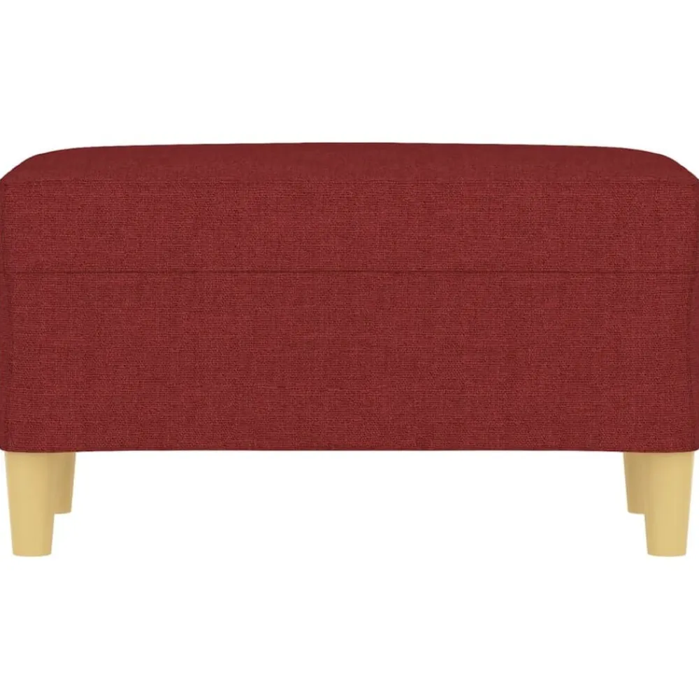 vidaXL Banco de tela 70x35x41 cm Rojo vino tinto Outlet