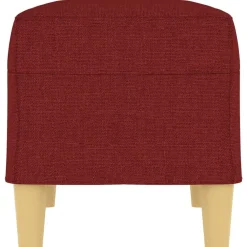 vidaXL Banco de tela 70x35x41 cm Rojo vino tinto Outlet