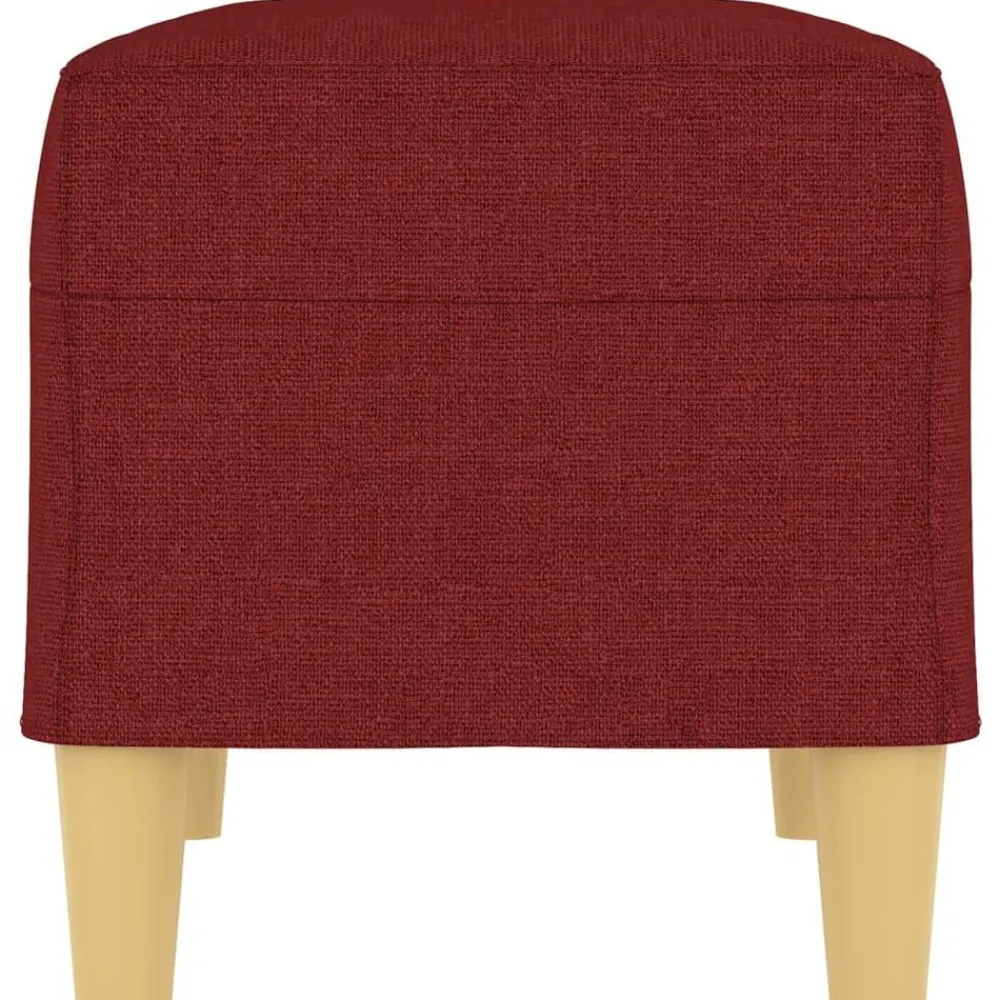 vidaXL Banco de tela 70x35x41 cm Rojo vino tinto Outlet