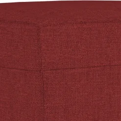 vidaXL Banco de tela 70x35x41 cm Rojo vino tinto Outlet