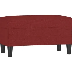 vidaXL Banco de tela 70x35x41 cm Rojo vino tinto Clearance