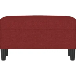 vidaXL Banco de tela 70x35x41 cm Rojo vino tinto Clearance