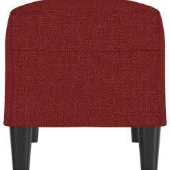 vidaXL Banco de tela 70x35x41 cm Rojo vino tinto Clearance