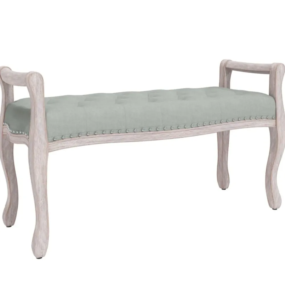 vidaXL Banco de terciopelo 110x45x60 cm Gris claro Sale
