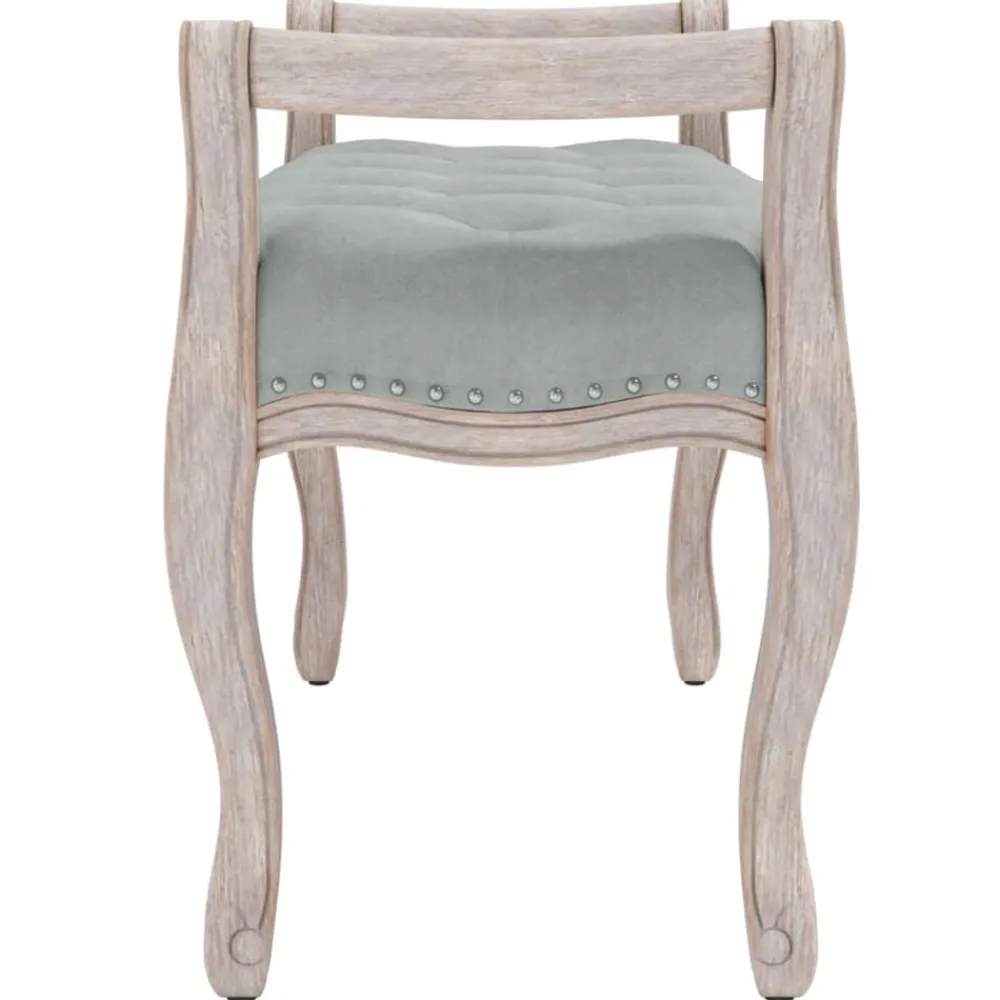 vidaXL Banco de terciopelo 110x45x60 cm Gris claro Sale
