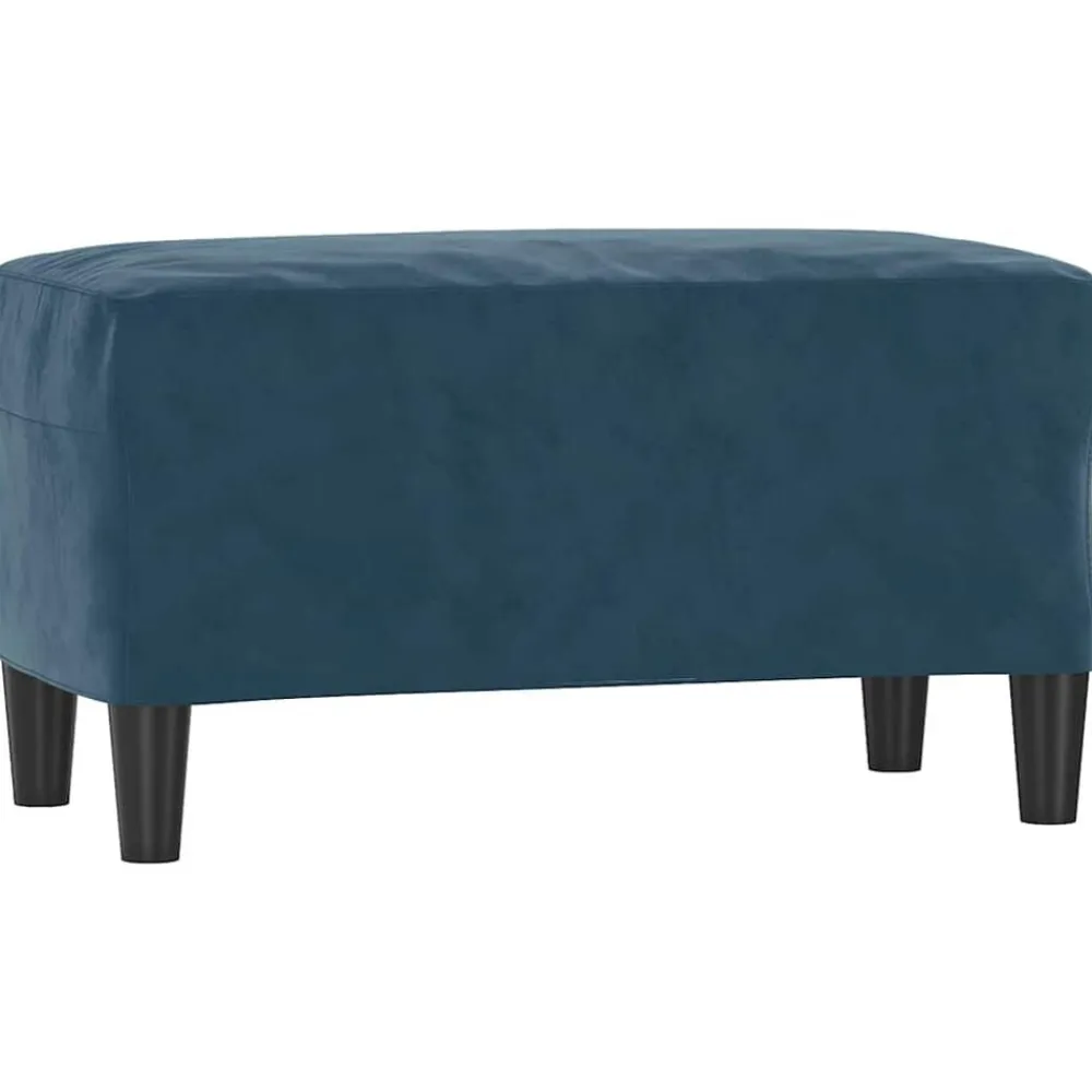 vidaXL Banco de terciopelo 70x35x41 cm Azul Hot