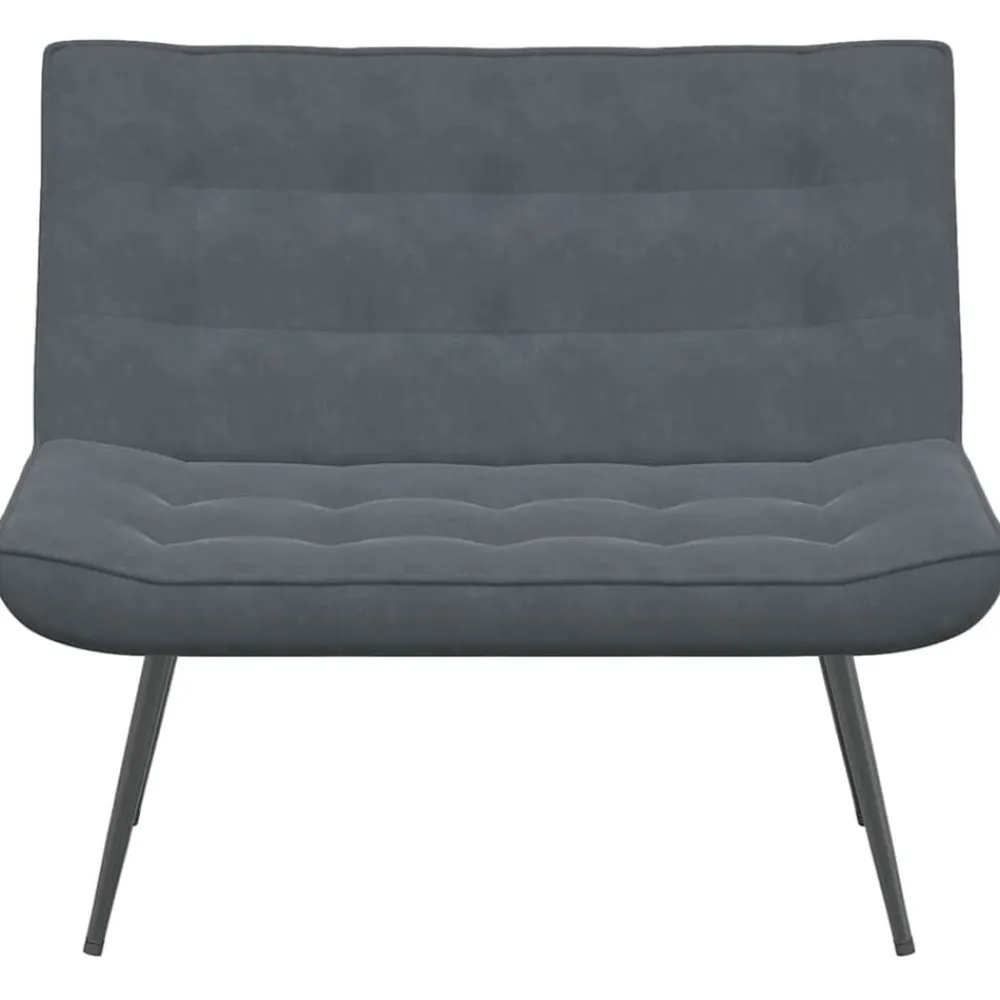 vidaXL Banco de terciopelo 110x74x84 cm Gris oscuro Hot