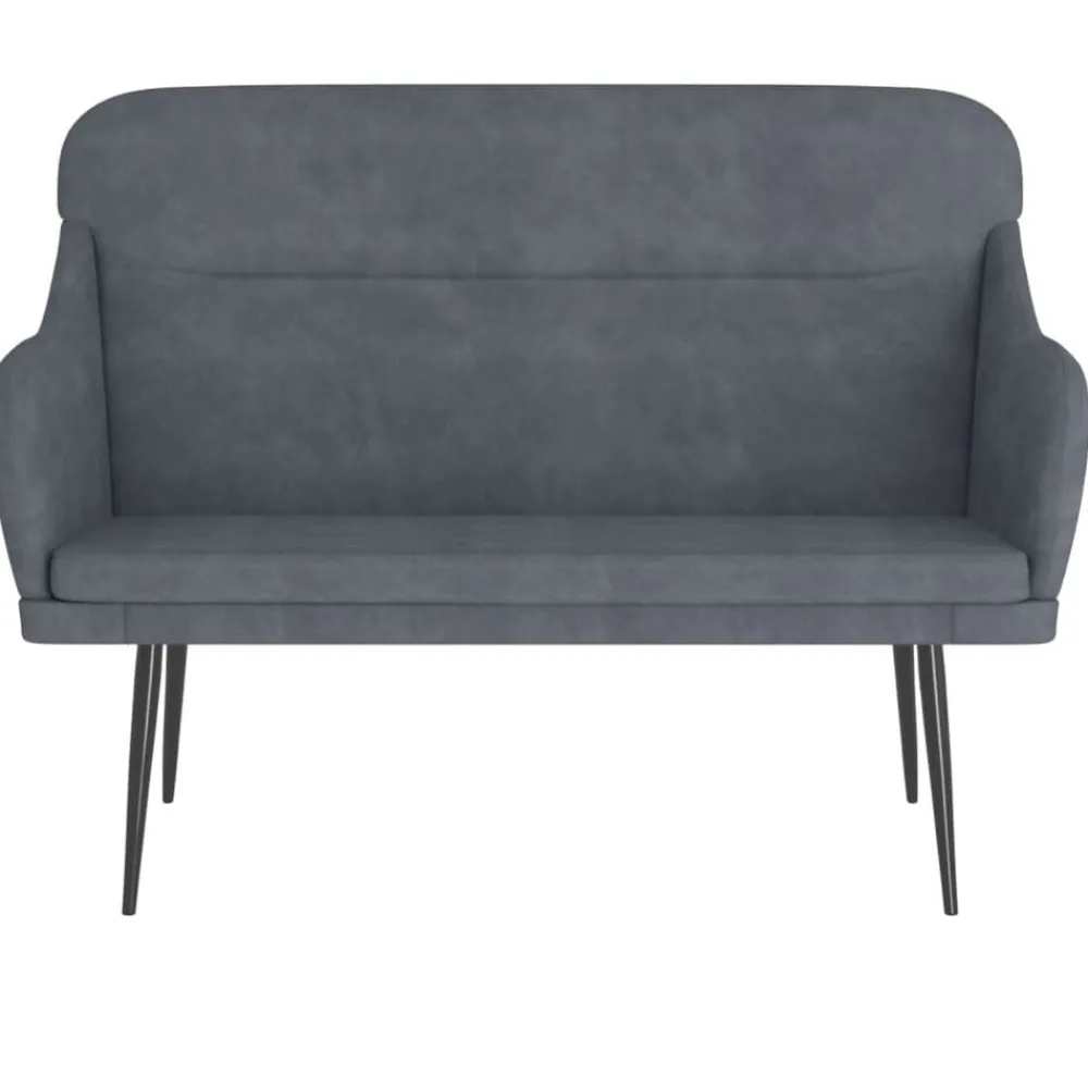 vidaXL Banco de terciopelo 110x76x80 cm Gris oscuro