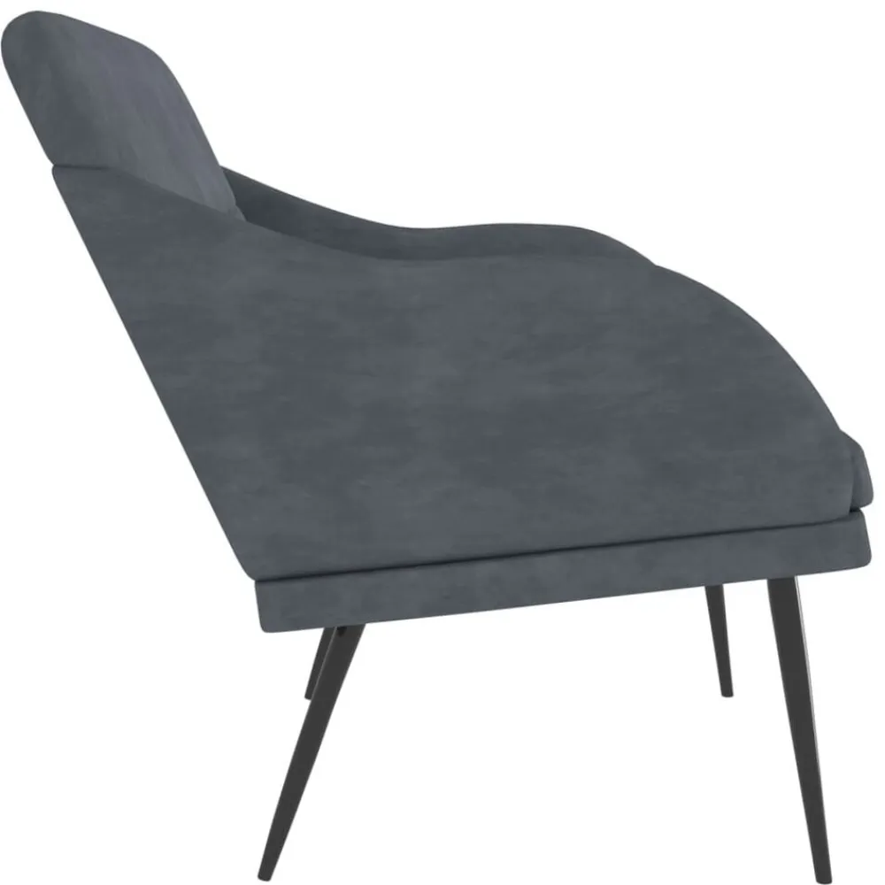 vidaXL Banco de terciopelo 110x76x80 cm Gris oscuro