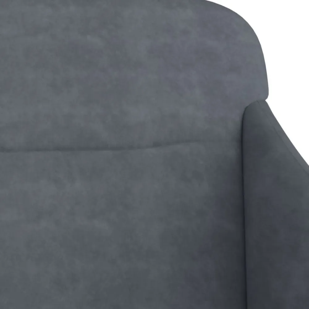 vidaXL Banco de terciopelo 110x76x80 cm Gris oscuro