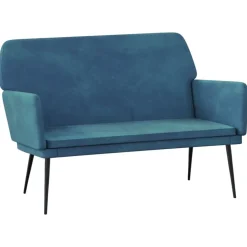 vidaXL Banco de terciopelo 108x79x79 cm Azul Hot