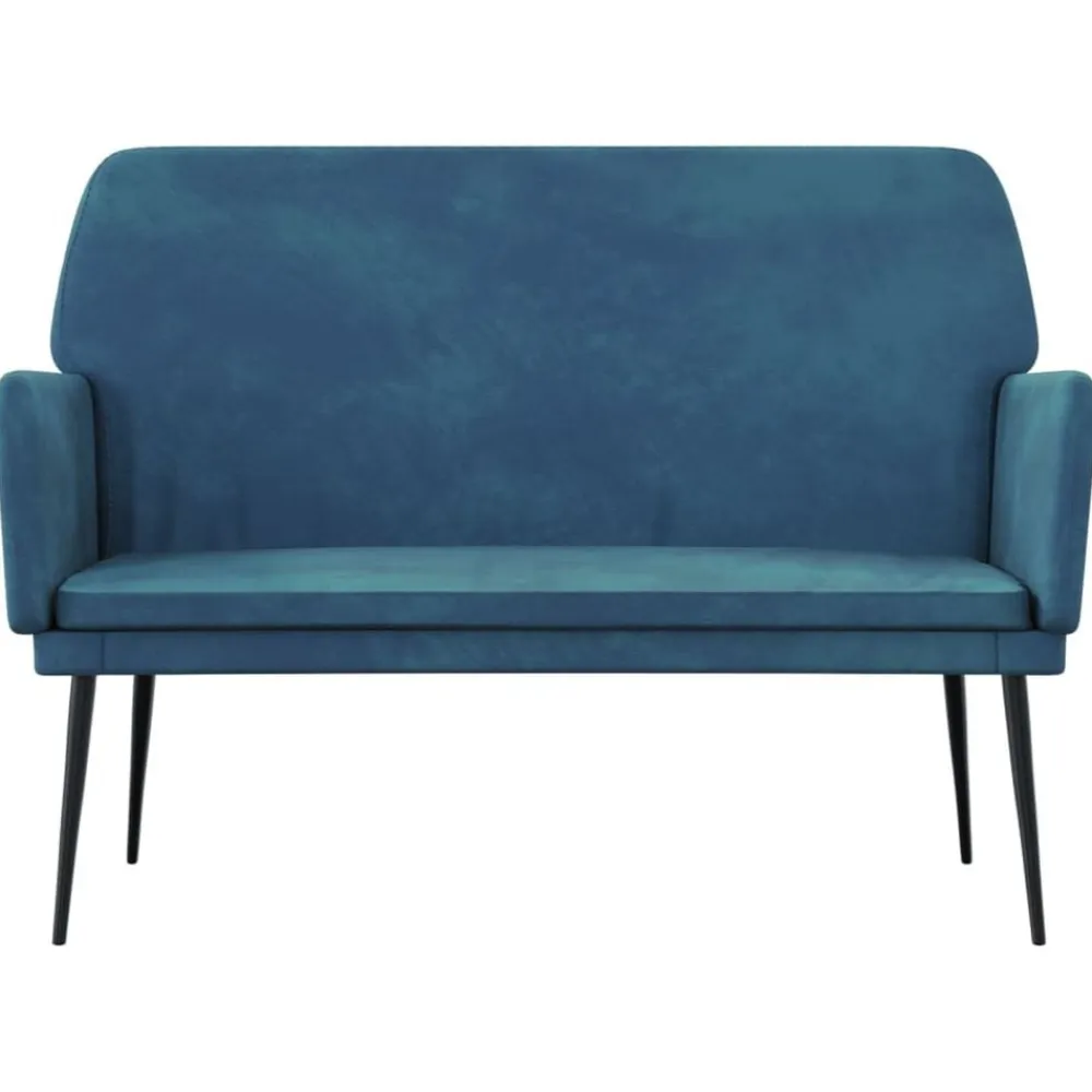 vidaXL Banco de terciopelo 108x79x79 cm Azul Hot