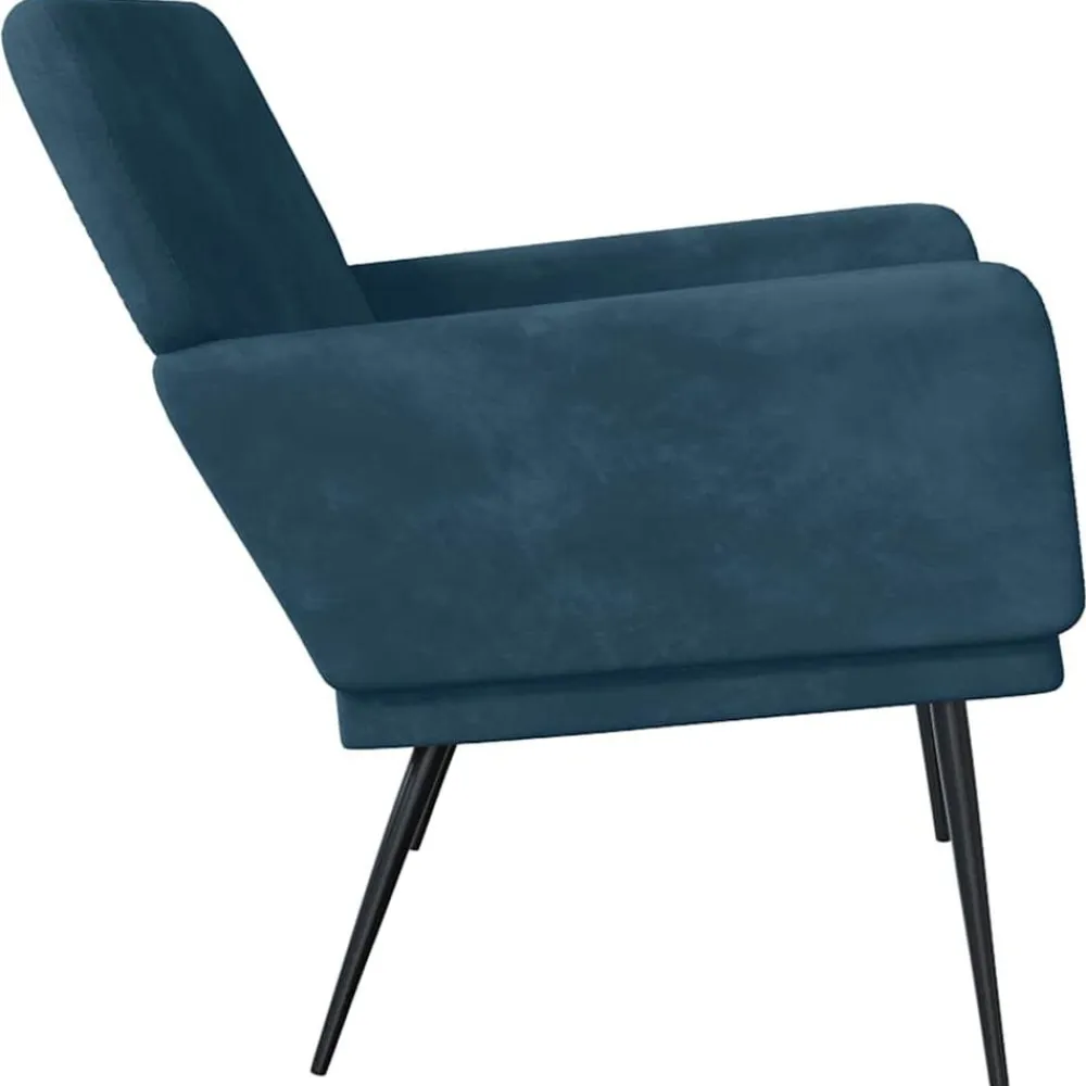 vidaXL Banco de terciopelo 108x79x79 cm Azul Hot