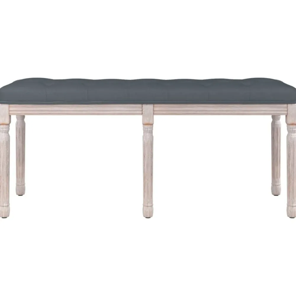 vidaXL Banco de terciopelo 110x40x49 cm Gris oscuro Discount