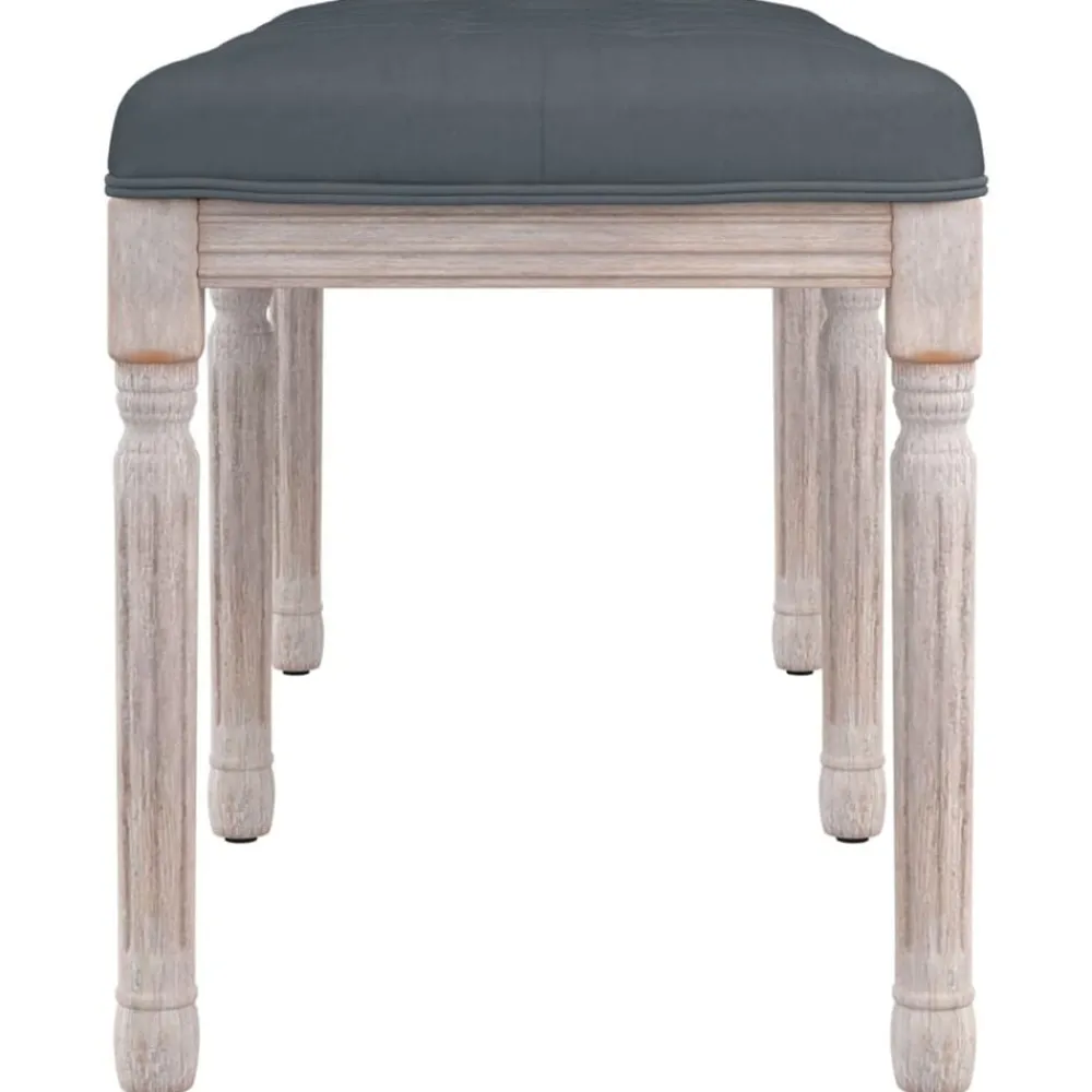 vidaXL Banco de terciopelo 110x40x49 cm Gris oscuro Discount