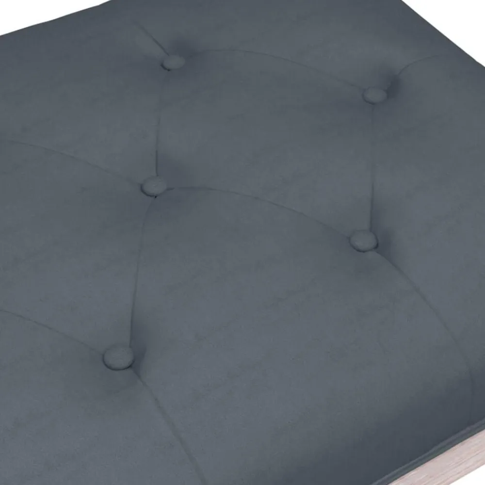 vidaXL Banco de terciopelo 110x40x49 cm Gris oscuro Discount