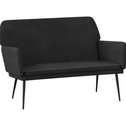 vidaXL Banco de terciopelo 108x79x79 cm Negro Online