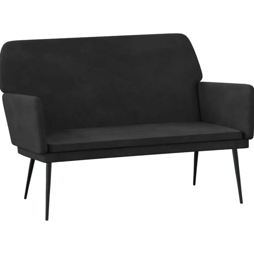 vidaXL Banco de terciopelo 108x79x79 cm Negro Online
