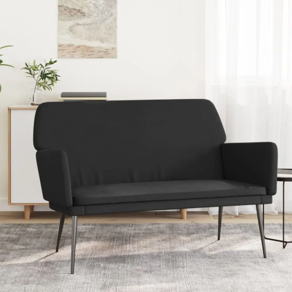 vidaXL Banco de terciopelo 108x79x79 cm Negro Online