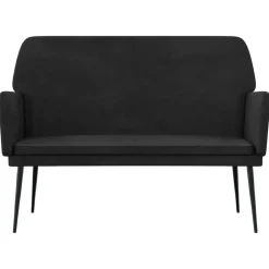 vidaXL Banco de terciopelo 108x79x79 cm Negro Online