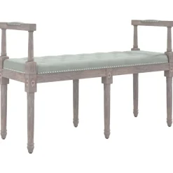 vidaXL Banco de terciopelo 110x40x70 cm Gris claro